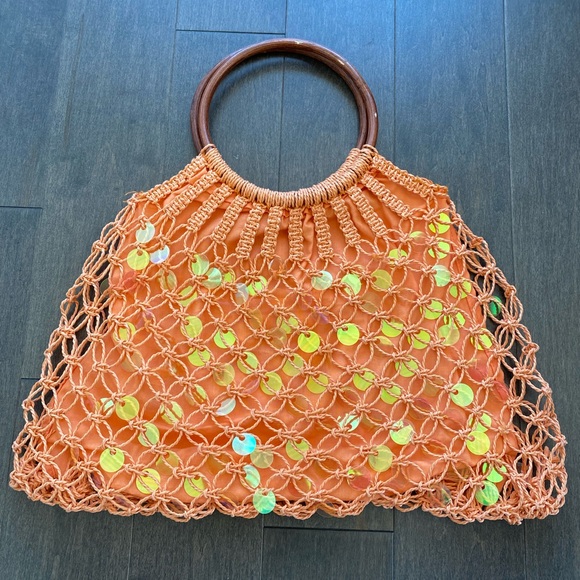 Orange crochet purse - Picture 1 of 4